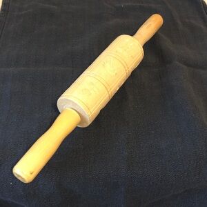 Springerle Rolling Pin Cookie Biscuit Cutter 16 Patterns Wood Germany Pls Read